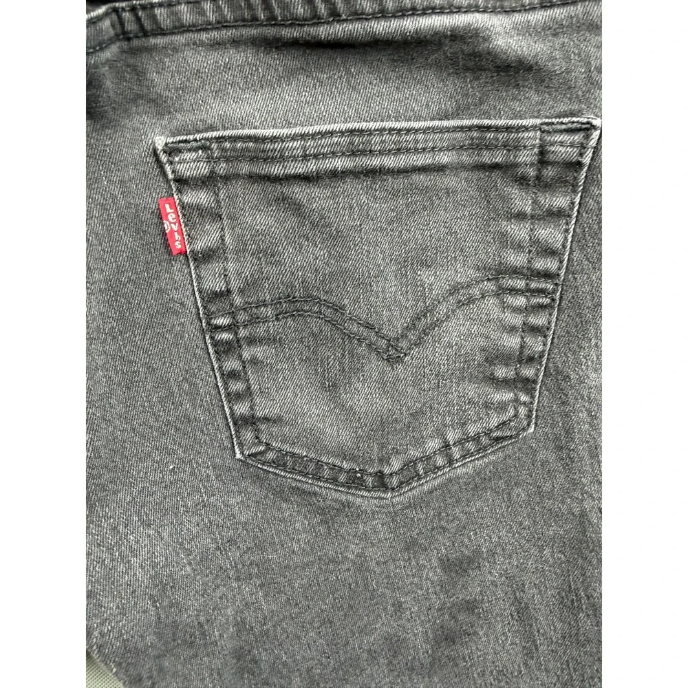 Levi's Denim Jeans Youth Gray Slim Fit 5-Pocket‎ Charcoal Wash 27x26